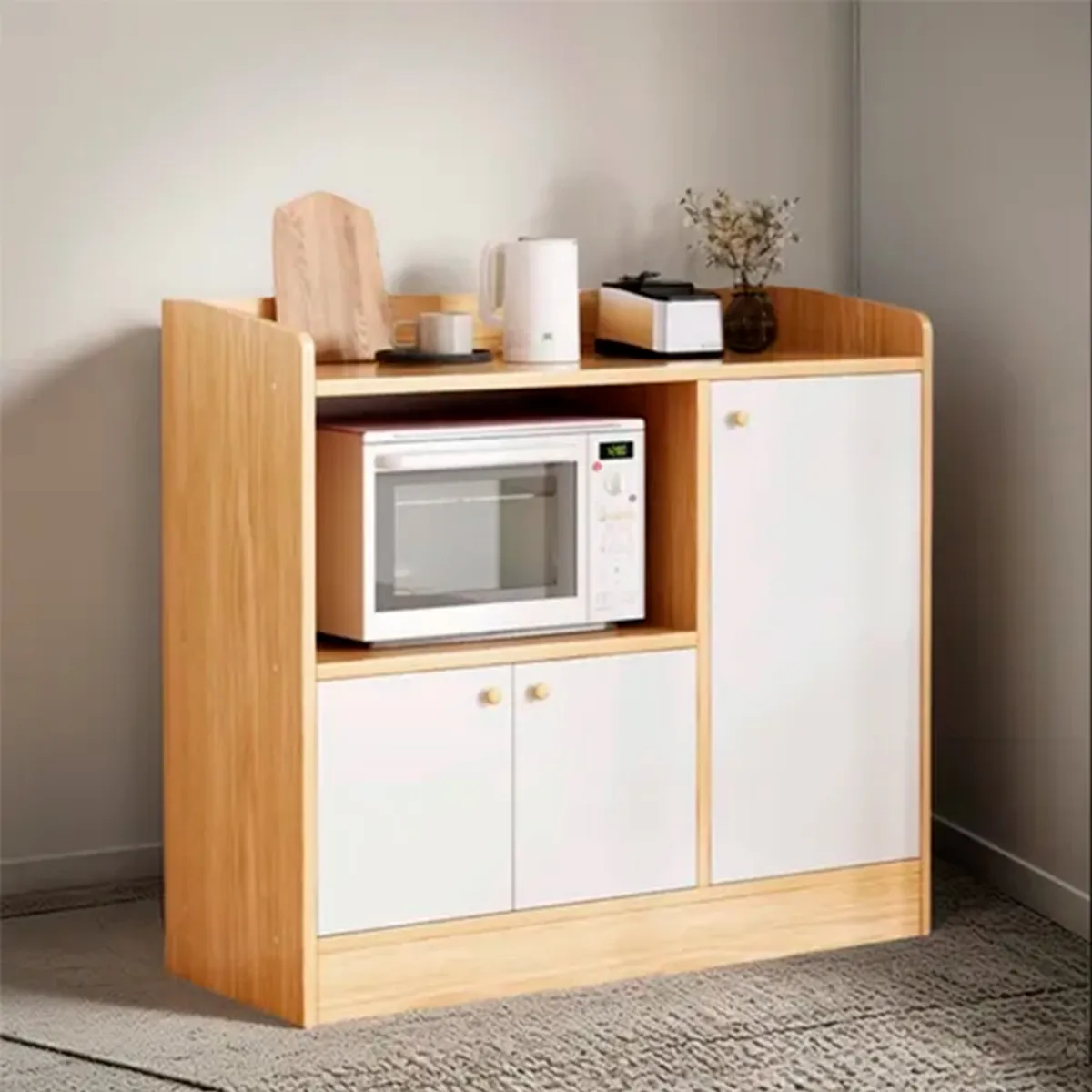 IDEEHOUSE - Aparador de Cocina Multifuncional  80×80×30 cm