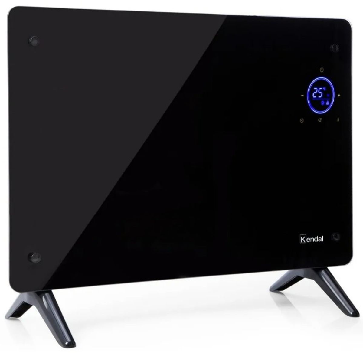 KENDAL - PANEL CONVECTOR VIDRIO KGH-1500 - NEGRO