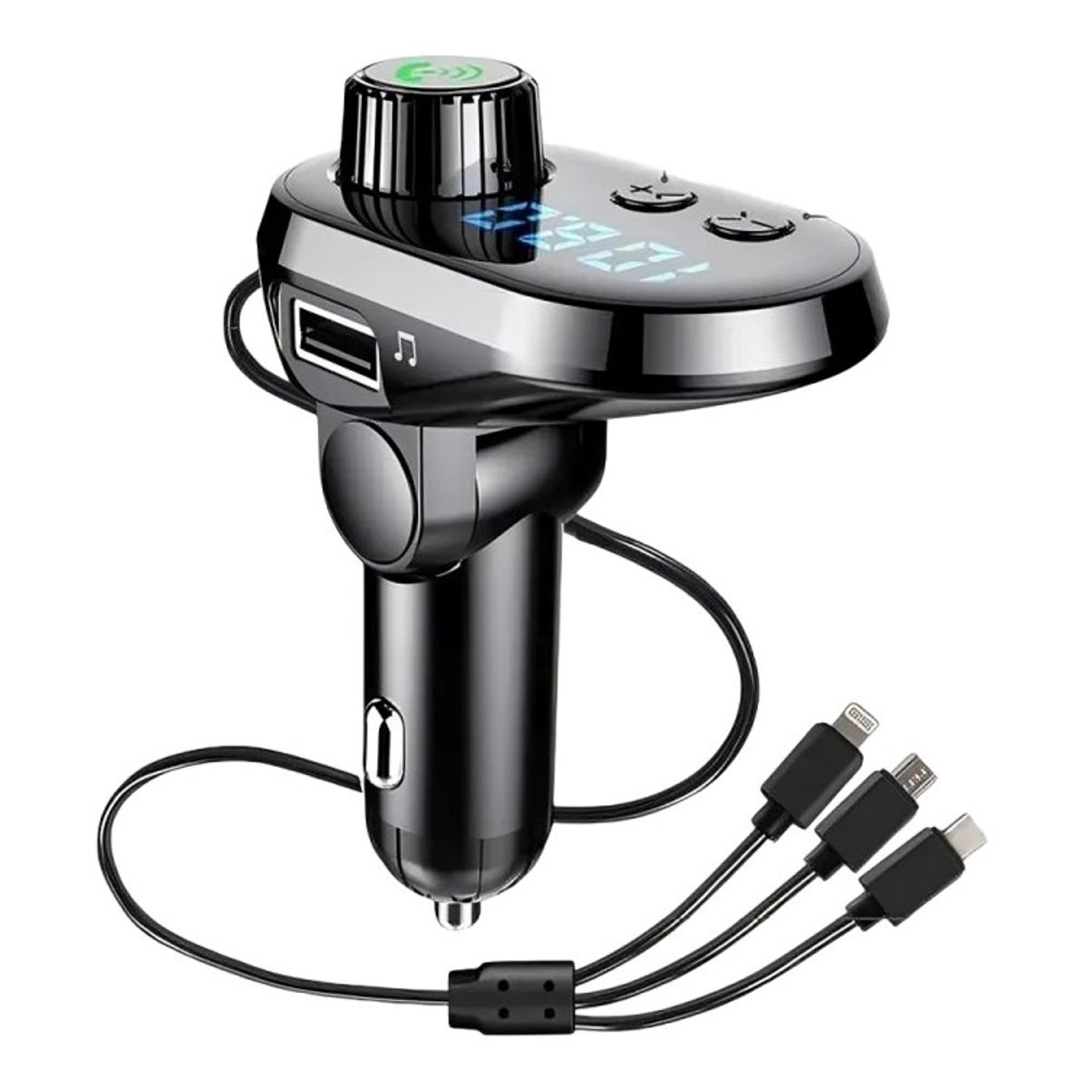 GENERICO - Transmisor 5 En 1 Fm Bluetooth Usb Mp3 Auto