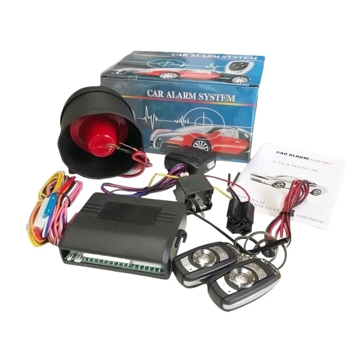 GENERICO - Kit Alarma De Auto Sistema Robos Seguridad 2 Mandos