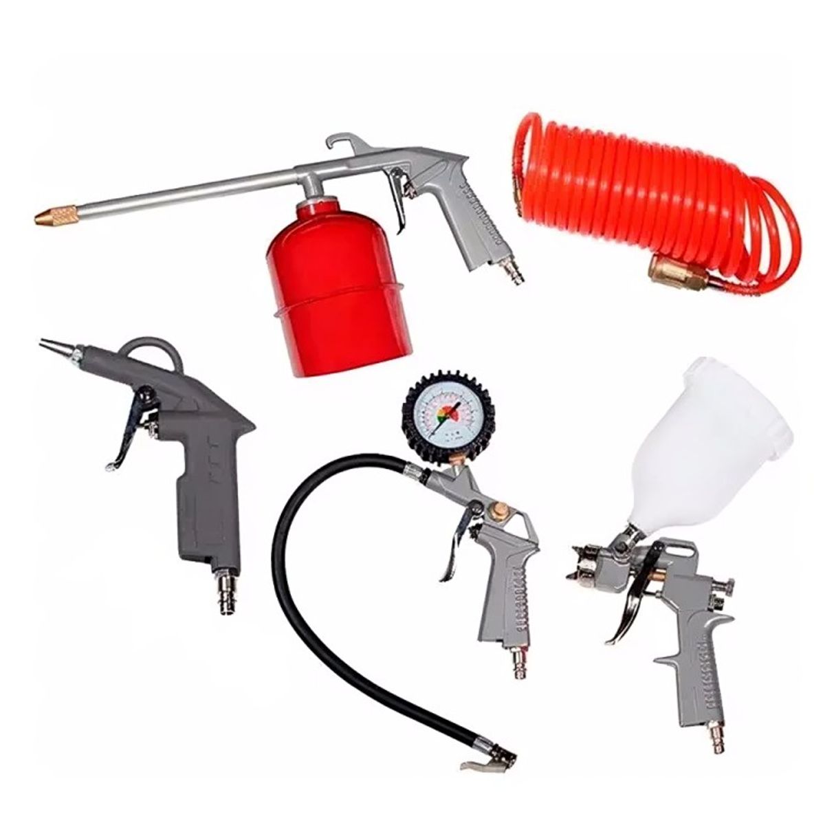 GENERICO - Kit Pistola Compresor 5 Piezas The Best