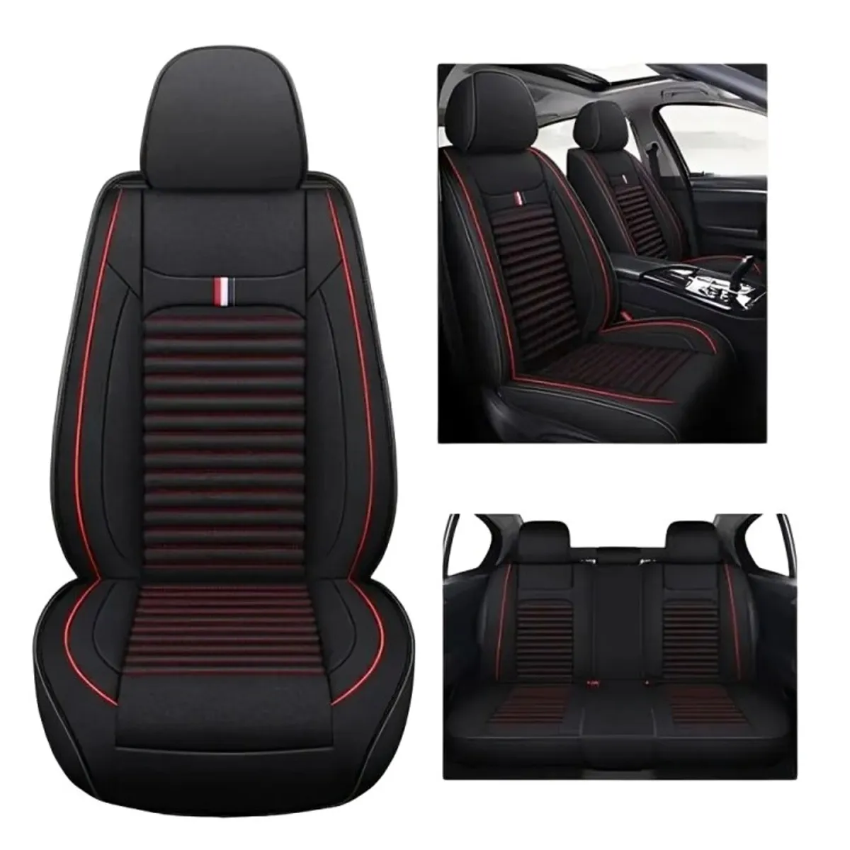 GENERICO - Set 5 Funda Cubre Asiento Universal Tela Forro Asiento
