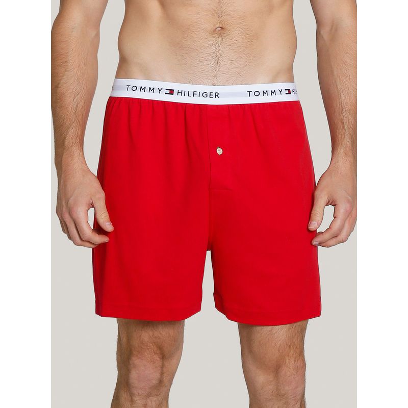 TOMMY HILFIGER - Bóxer Athletic Con Logo Rojo Tommy Hilfiger