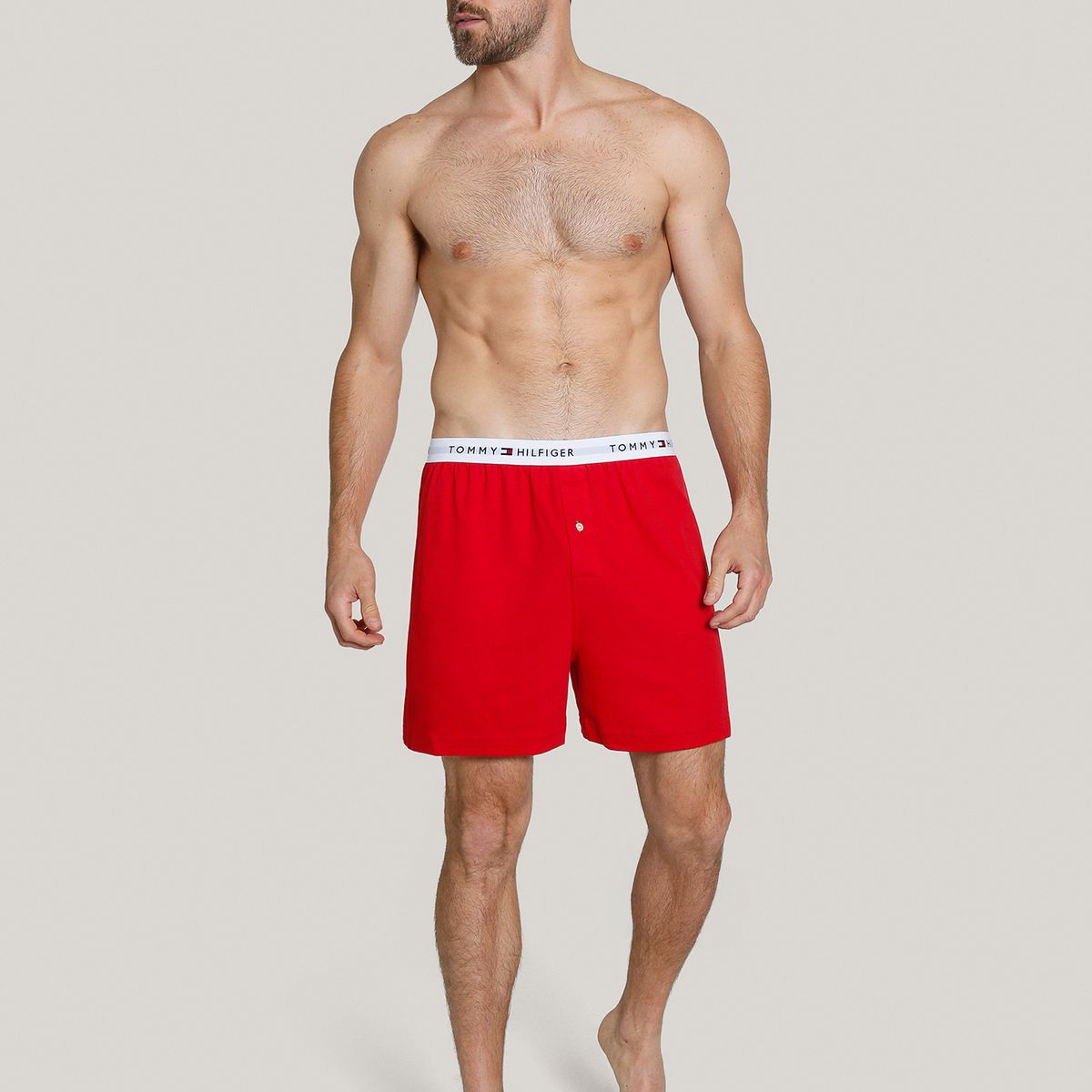 TOMMY HILFIGER - Bóxer Athletic Con Logo Rojo Tommy Hilfiger