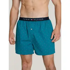 TOMMY HILFIGER - Bóxer Classic Core Con Estampado Verde