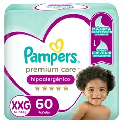 PAMPERS - Pañales Premium Care Talla Xxg 60 Und