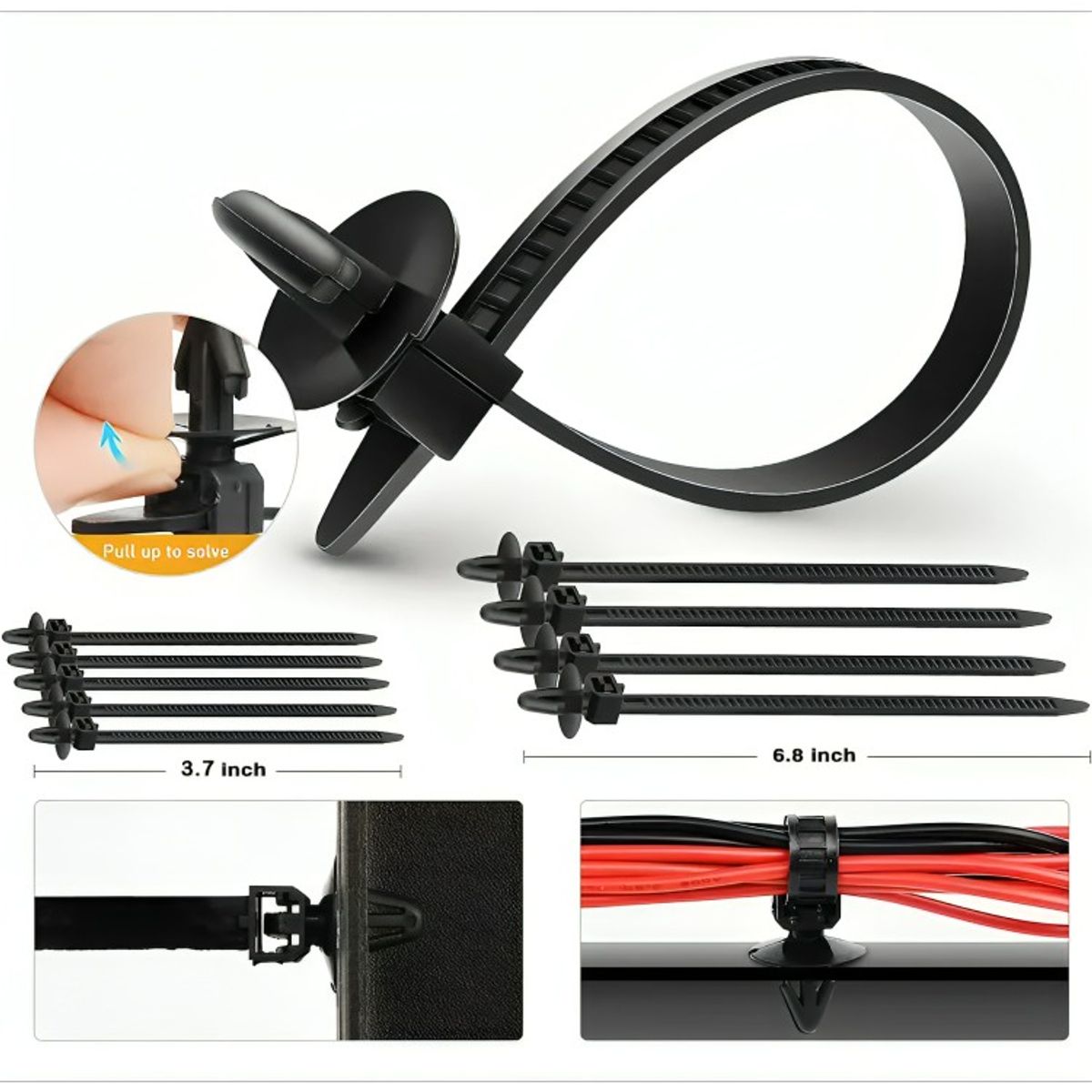 GENERICO - Kit 725 Clip Broche Retención Plástico Auto Lata Tapabarro