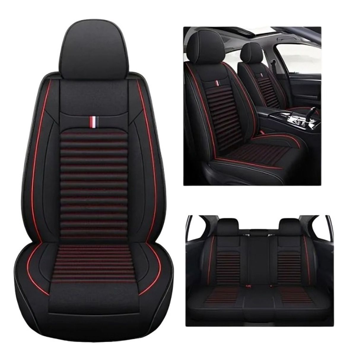 GENERICO - Set 5 Funda Cubre Asiento Universal Tela Forro Asiento