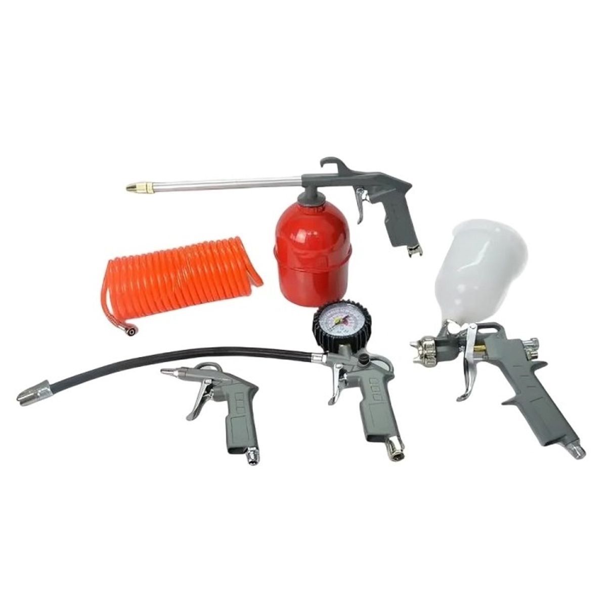 GENERICO - Kit Pistola Compresor 5 Piezas The Best