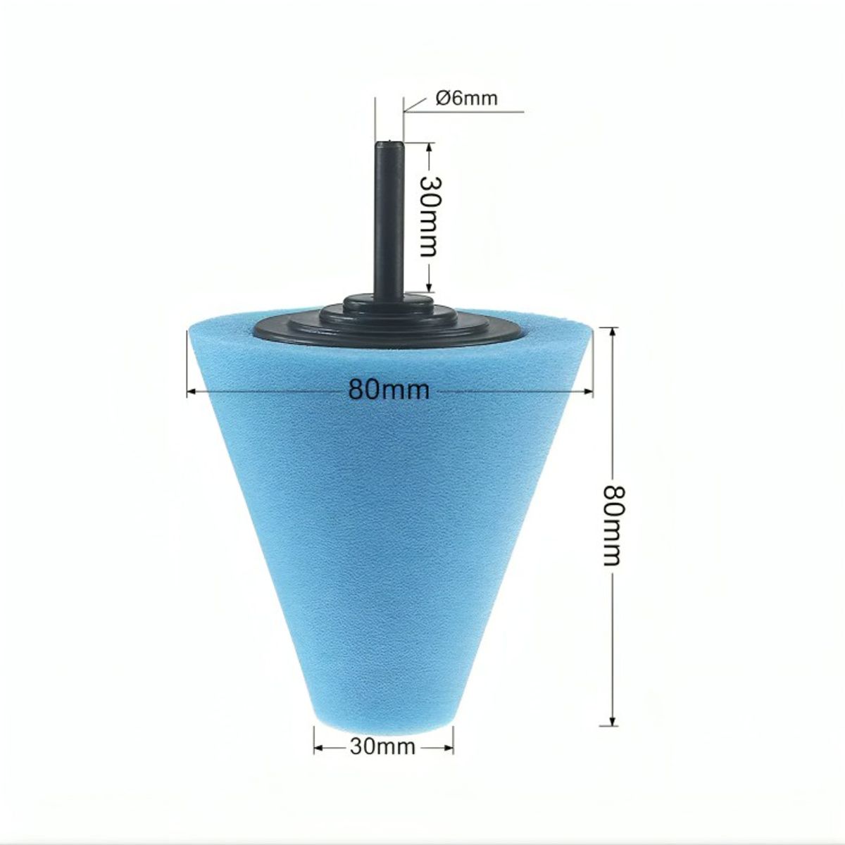 GENERICO - Kit De 3 Piezas Esponjas Pulir En Forma De Cono Auto