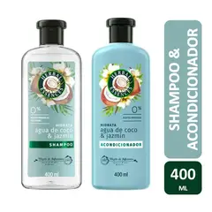 HERBAL ESSENCES - Pack X 2 Shampoo y Acondicionador Herbal Agua de Coco & Jazmin 400 ml