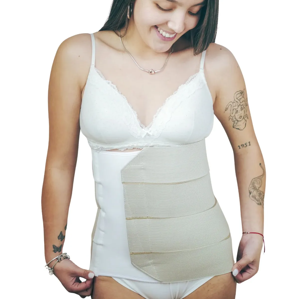 MITIMA - Faja Post Parto 4 Bandas Beige XL