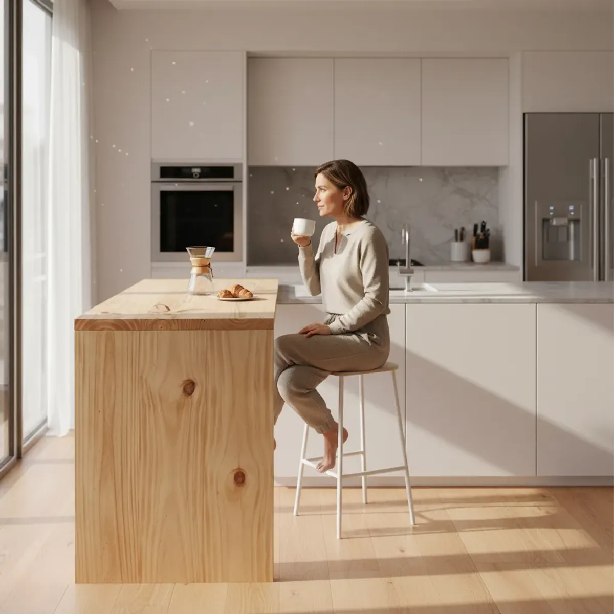 GENERICO - Barra Americana Para Cocina Barra Para Café Desayunador