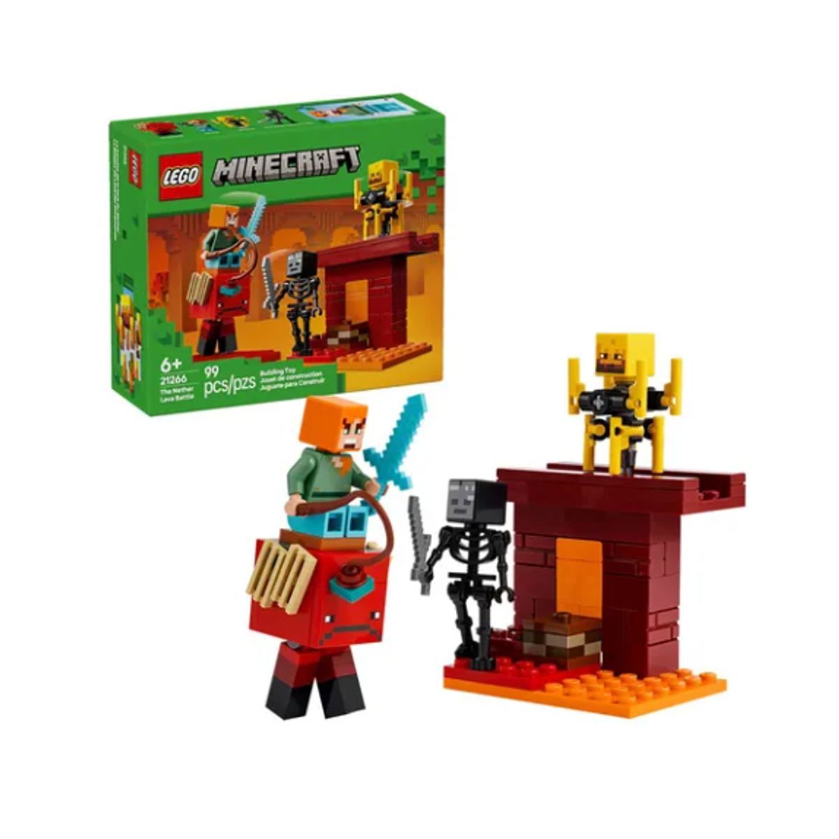LEGO - Lego Minecraft Nether Batalla De Lava Del Inframundo 21266