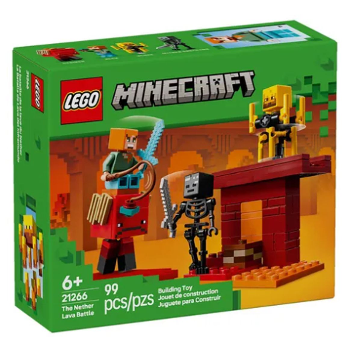 LEGO - Lego Minecraft Nether Batalla De Lava Del Inframundo 21266