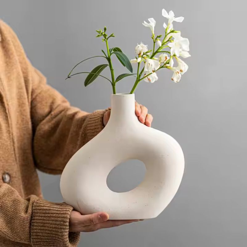 GENERICO - Florero Nórdico Minimalista De Cerámica Para Decoración