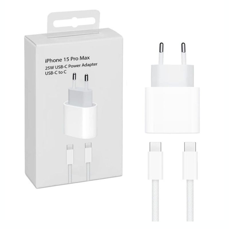 GENERICO - Cargador completo Compatible con iphone  25W Cable USB-C