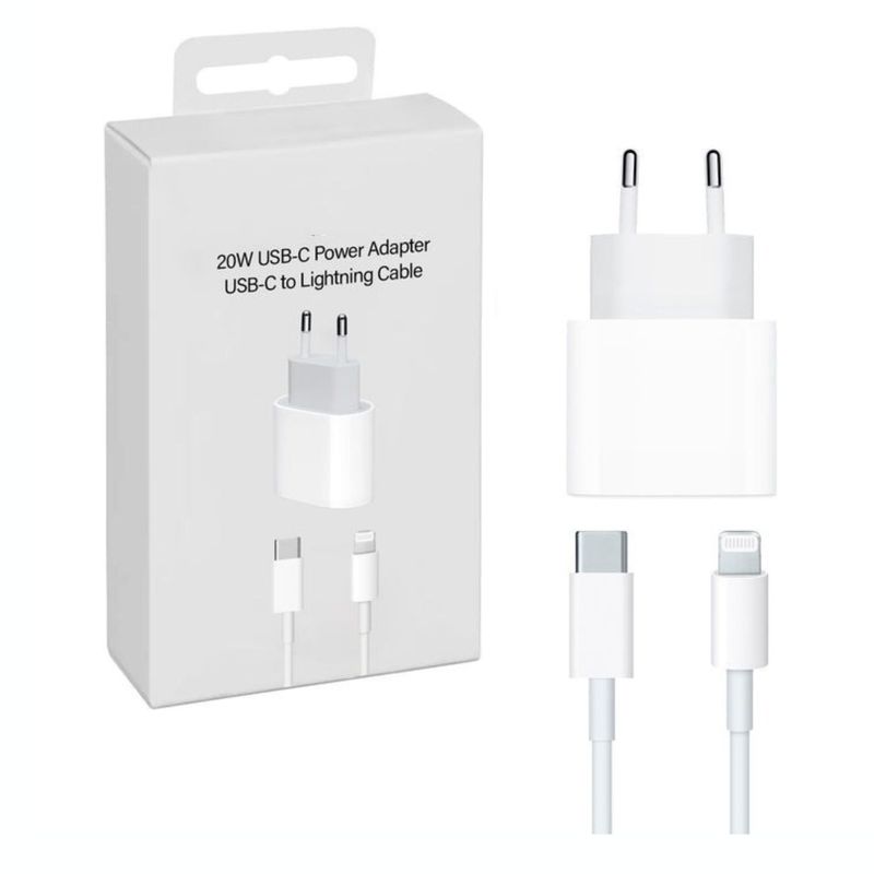 GENERICO - Adaptador Cargador Completo 20W Iphone