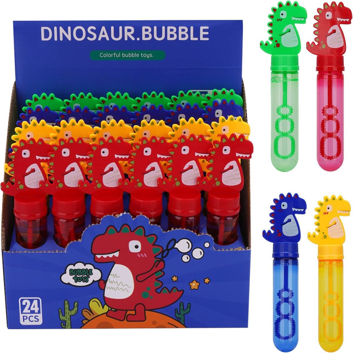GENERICO - 24pcs Varita Burbuja Dinosaurio Fiesta Regalos Para Niños