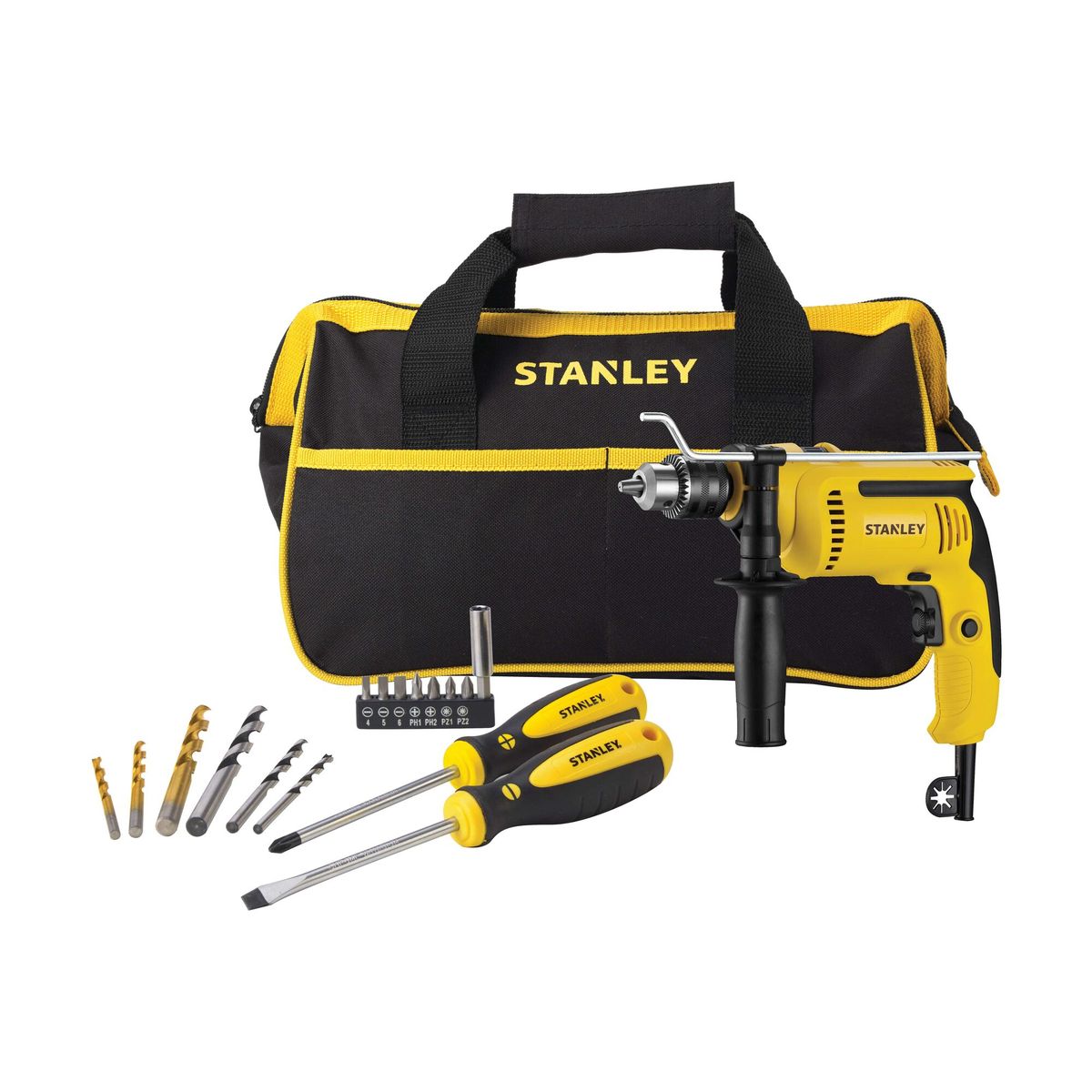STANLEY - Kit Taladro Percutor 1/2´ 700W + accesorios STANLEY SDH700BA-B2C