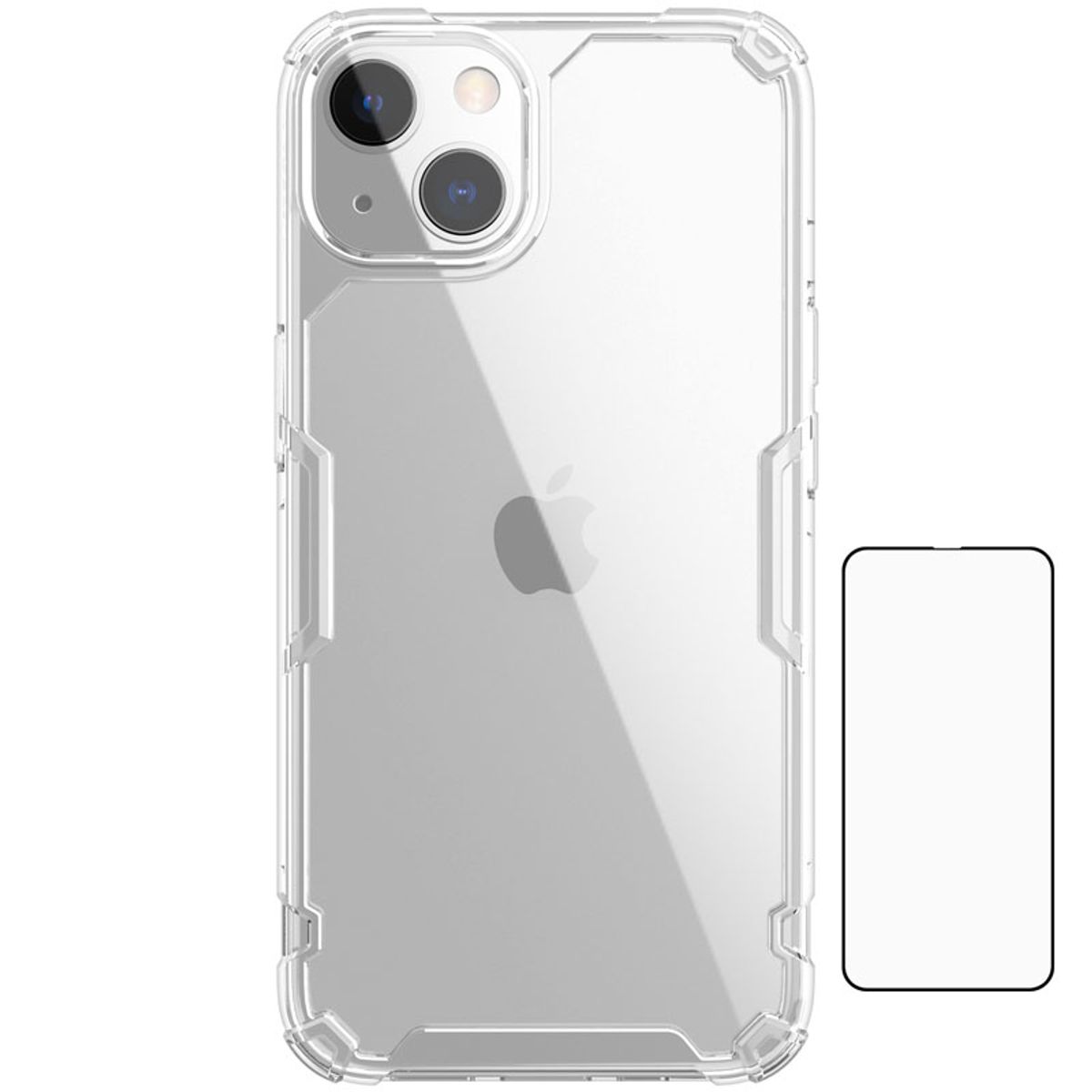 NILLKIN - Carcasa Para iPhone 13 Antigolpes Clear Reforzada+ Lámina