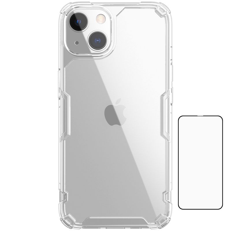 NILLKIN - Carcasa Para iPhone 13 Antigolpes Clear Reforzada+ Lámina
