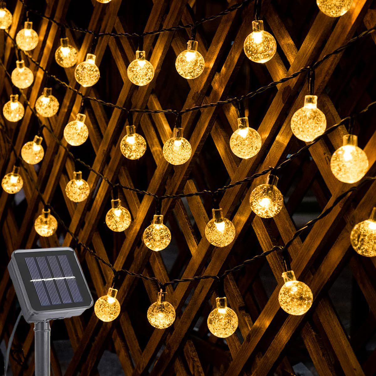7M 50 LED Cadena De Luces Solar Con 8 Modos-Blanco cálido, marca GENERICO - Foto Principal