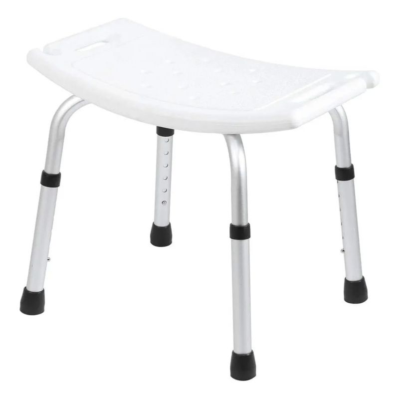 GENERICO - Silla Baño Ajustable Antideslizante Soporte Ducha 130 Kg Color Blanco