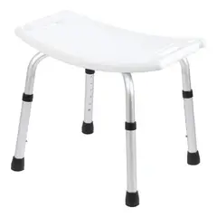 GENERICO - Silla Baño Ajustable Antideslizante Soporte Ducha 130 Kg Color Blanco