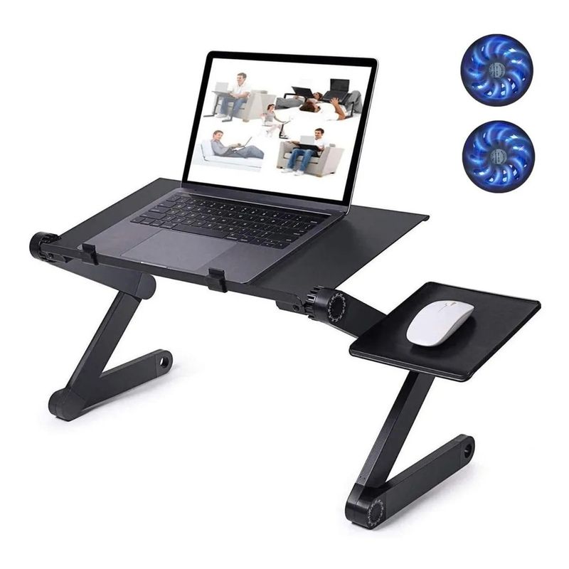 GENERICO - Mesa Laptop Soporte Ventilador Notebook Macbook Fan Coolers Negro