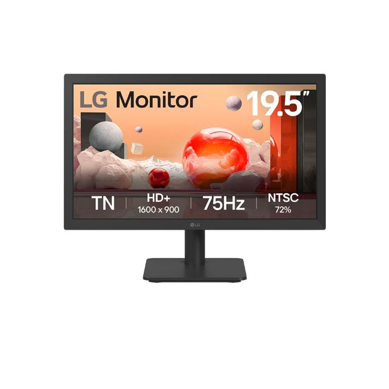 LG - LG 20U401A-B Monitor 195 HD 1600x900 VGA HDMI 75Hz VESA