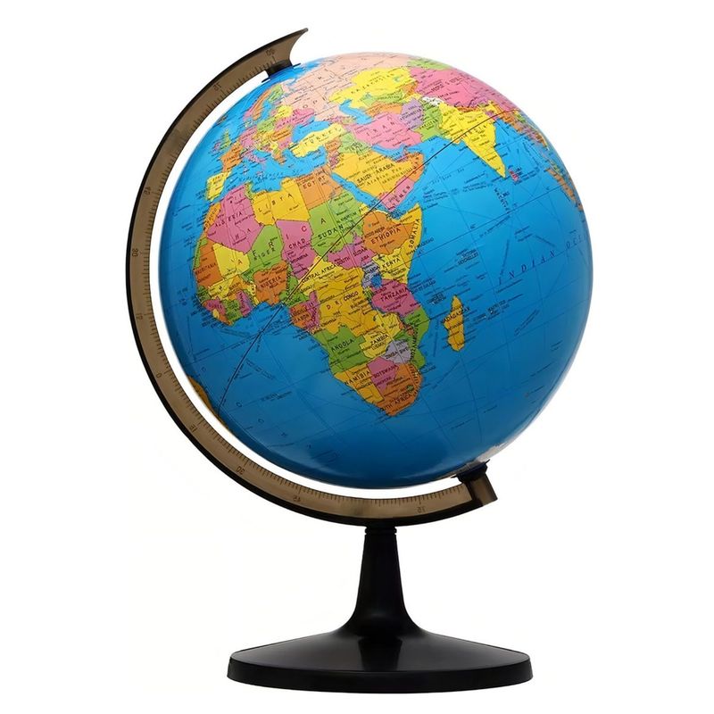 GENERICO - Globo Terráqueo Mediano Mapa Político 14 Cms Giratorio