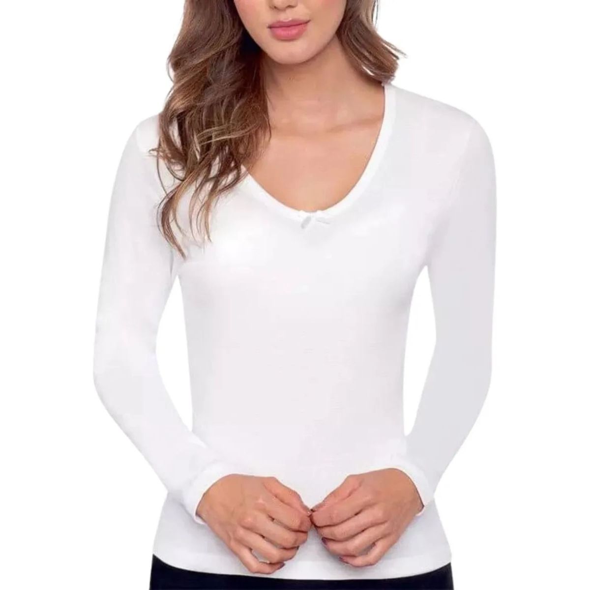 LOOK SHOP - Camiseta Mujer, Juvenil, Niña, Manga Larga, Algodon 114