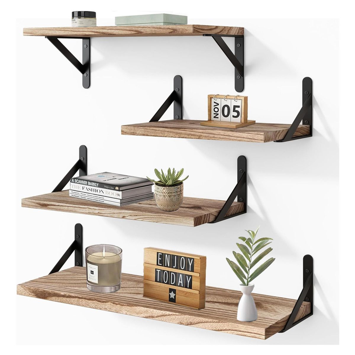 EVERSO - Repisas Flotantes De Pared Kit X3 Estantes Para Baño Cocina