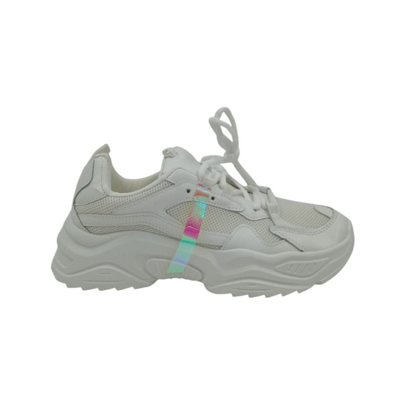 HERIEL - Zapatilla Blanca Plataforma Mujer