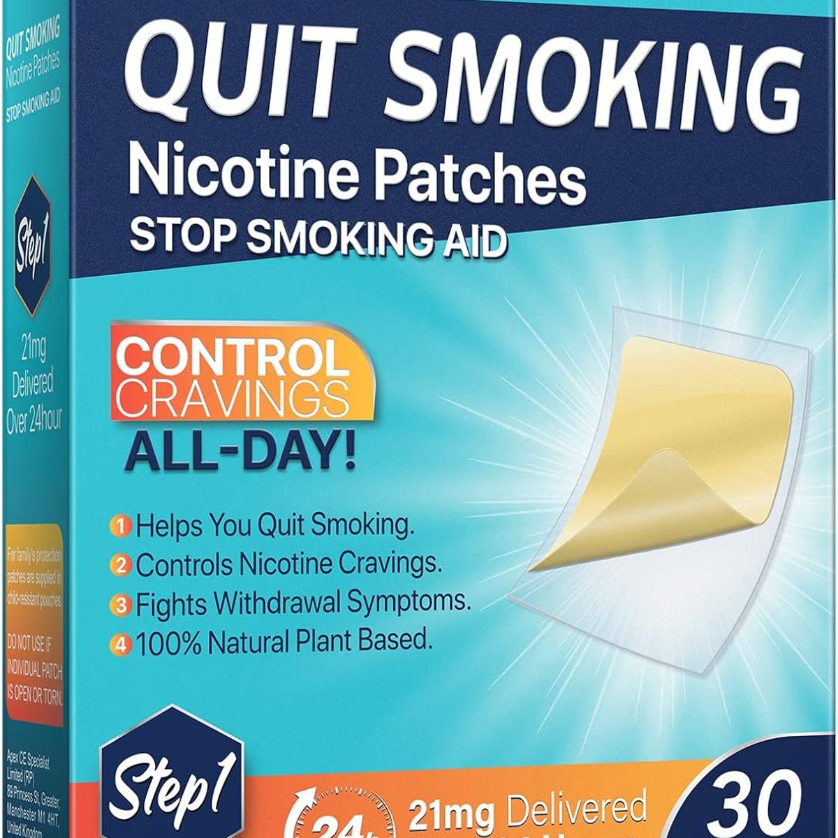 GENERICO - Parches Cq 21mg Step 1 Para Dejar De Fumar 30 Unid