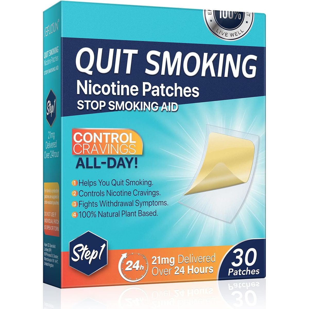 GENERICO - Parches Cq 21mg Step 1 Para Dejar De Fumar 30 Unid