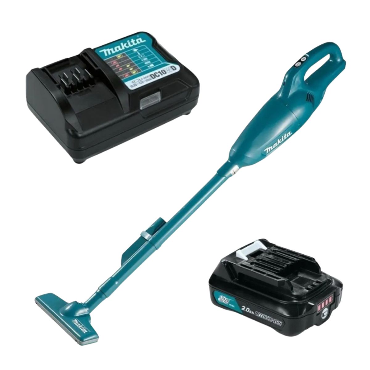 MAKITA - kit Aspiradora Inalámbrica 12v Makita CL108FDWA Car/Bat 2Ah.