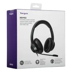 TARGUS - Audífonos Estéreo con Cable USB-A y Micrófono Giratorio