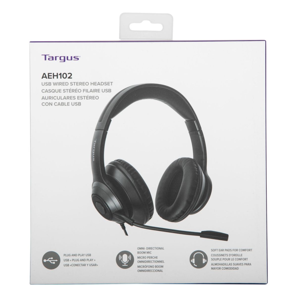 TARGUS - Audífonos Estéreo Targus con Cable USB-A y Micrófono Giratorio