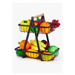 GENERICO - Organizador de Cocina 2 Niveles Frutero Vegetales Panera