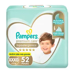 PAMPERS - Pañal Premium Care XXXG x52 Uds