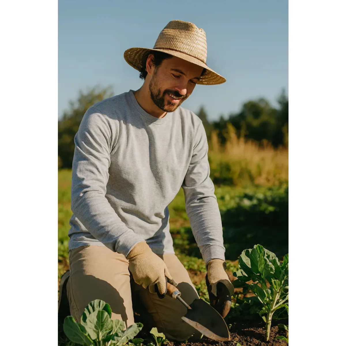 T-WORLD - Polera Algodón Cuello Redondo Manga Larga