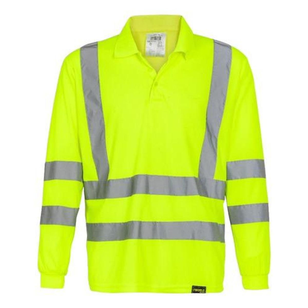 T-WORLD - Polera Piqué Dry Fit Manga Larga Con Cinta Reflectiva - Naranja