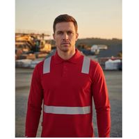 Polera Cuello Camisero Cinta Hibrida Reflectante Manga Larga