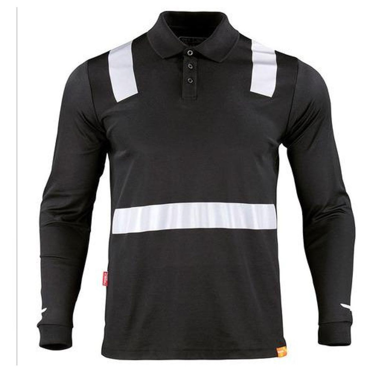 T-WORLD - Polera Cuello Camisero Cinta Hibrida Reflectante Manga Larga