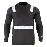 Polera Cuello redondo Hibrida Manga Larga Con Cinta Reflectante