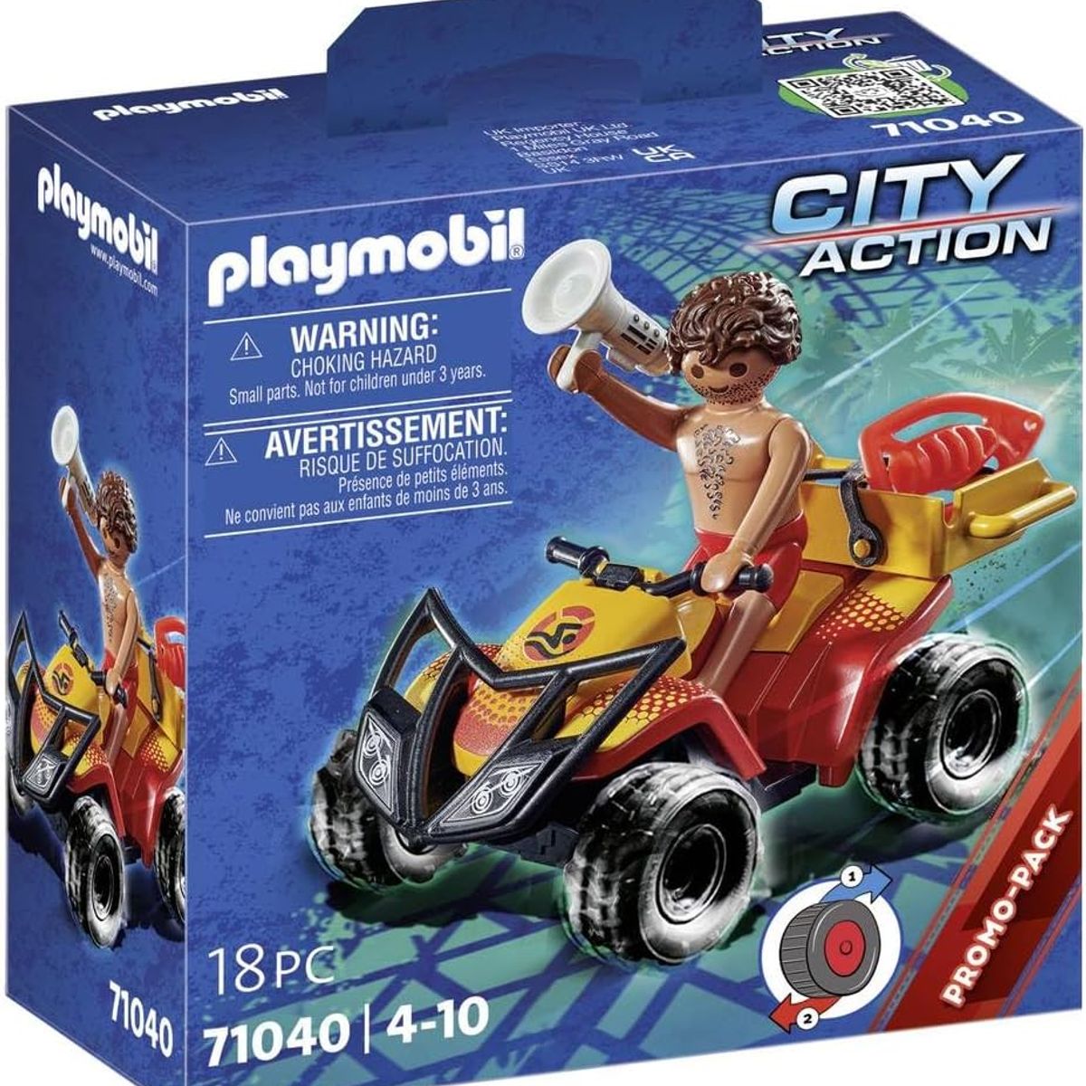 PLAYMOBIL - PLAYMOBIL CUATRICICLO DE PATRULLA DE PLAYA PM 71040