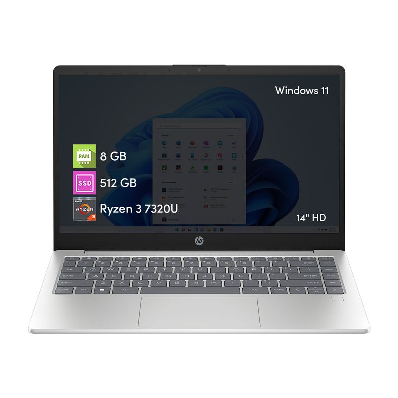 HP - Notebook HP Ryzen 3 8GB 512GB SSD 14' Win11