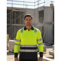 Polera Cuello Pique Alta Visibilidad Bi Color Ml Hombre